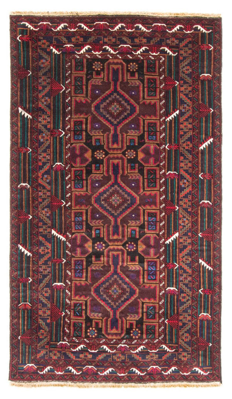 Loper Baluch tapijt - 190 x 106 cm - donkerrood