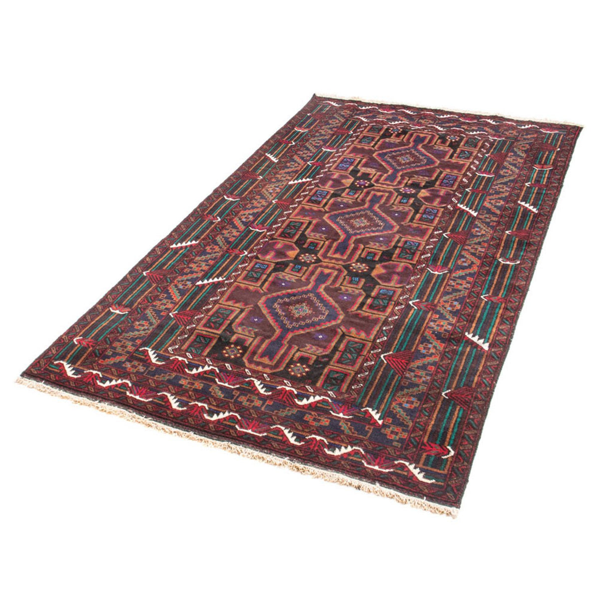 Loper Baluch tapijt - 190 x 106 cm - donkerrood