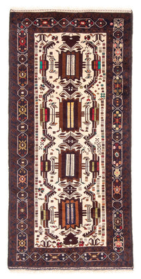 Loper Baluch tapijt - 207 x 100 cm - beige