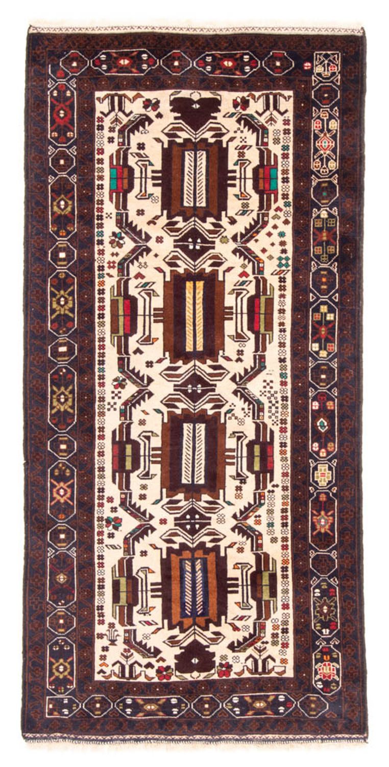 Loper Baluch tapijt - 207 x 100 cm - beige