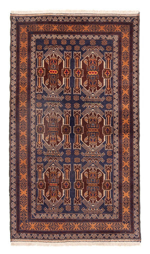 Loper Baluch tapijt - 184 x 107 cm - donkerblauw