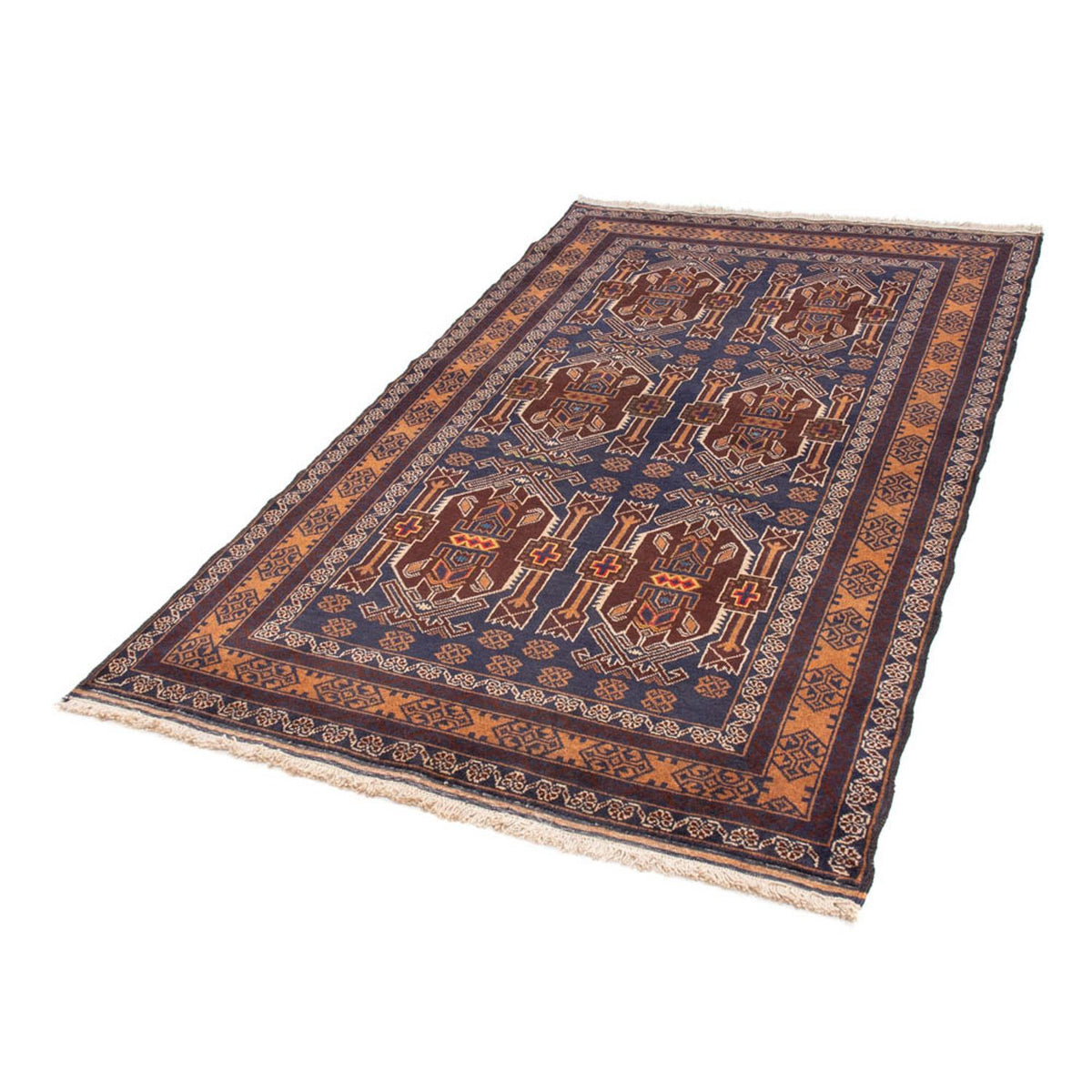 Loper Baluch tapijt - 184 x 107 cm - donkerblauw