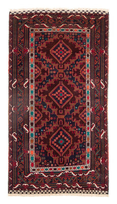 Loper Baluch tapijt - 197 x 105 cm - donkerrood