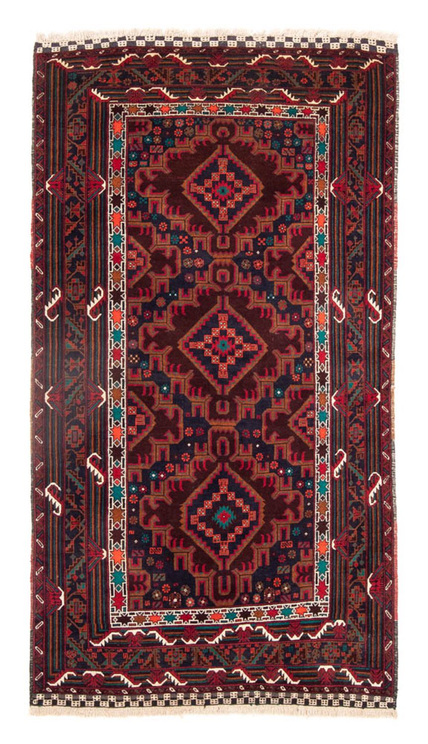 Loper Baluch tapijt - 197 x 105 cm - donkerrood