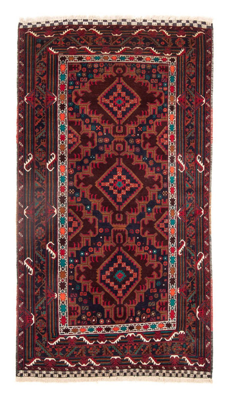 Loper Baluch tapijt - 197 x 105 cm - donkerrood