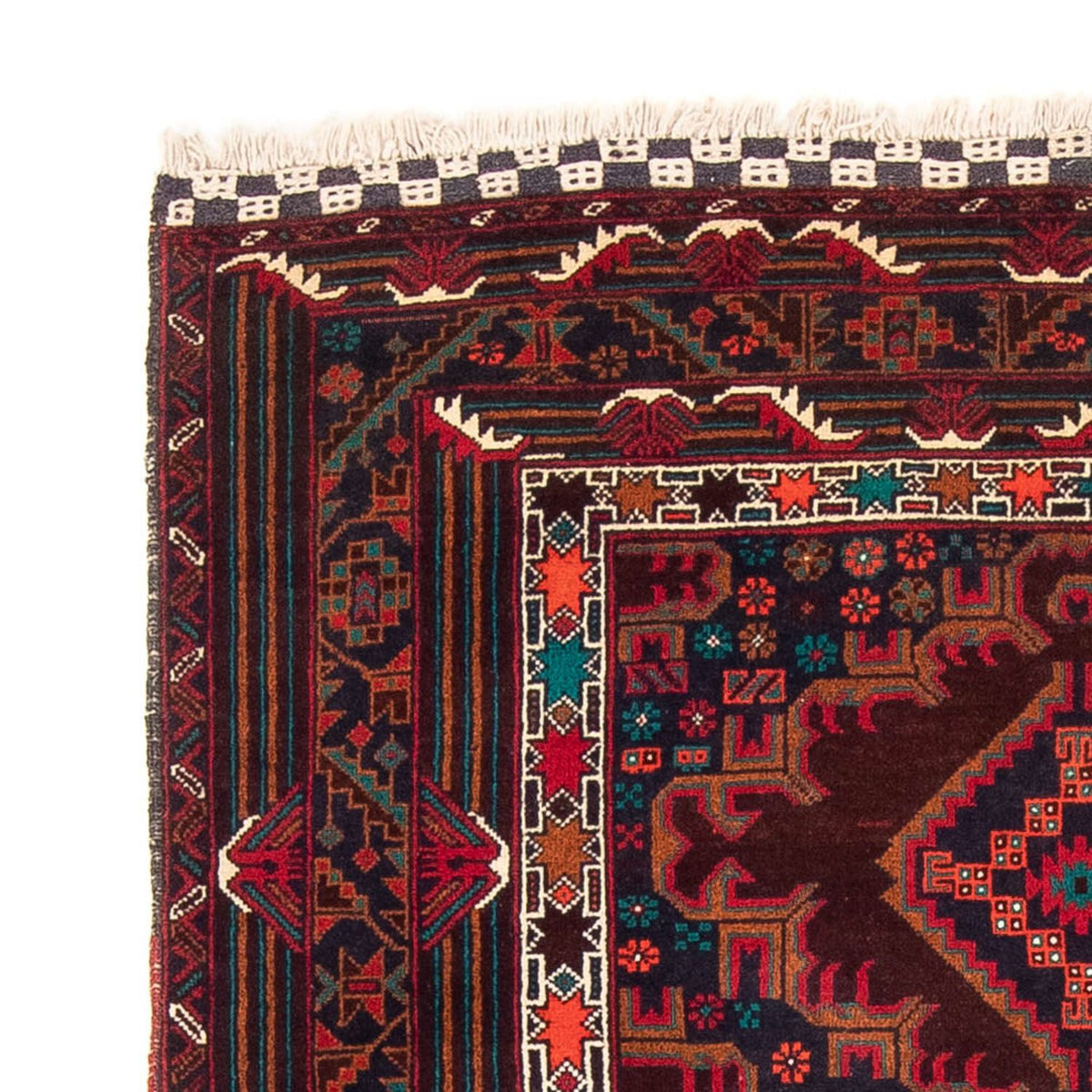Loper Baluch tapijt - 197 x 105 cm - donkerrood