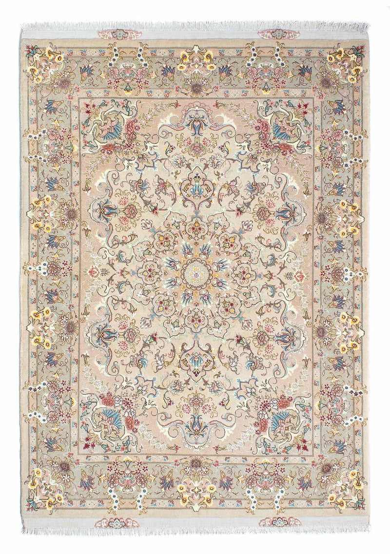 Perzisch tapijt - Tabriz - Royal - 210 x 150 cm - beige
