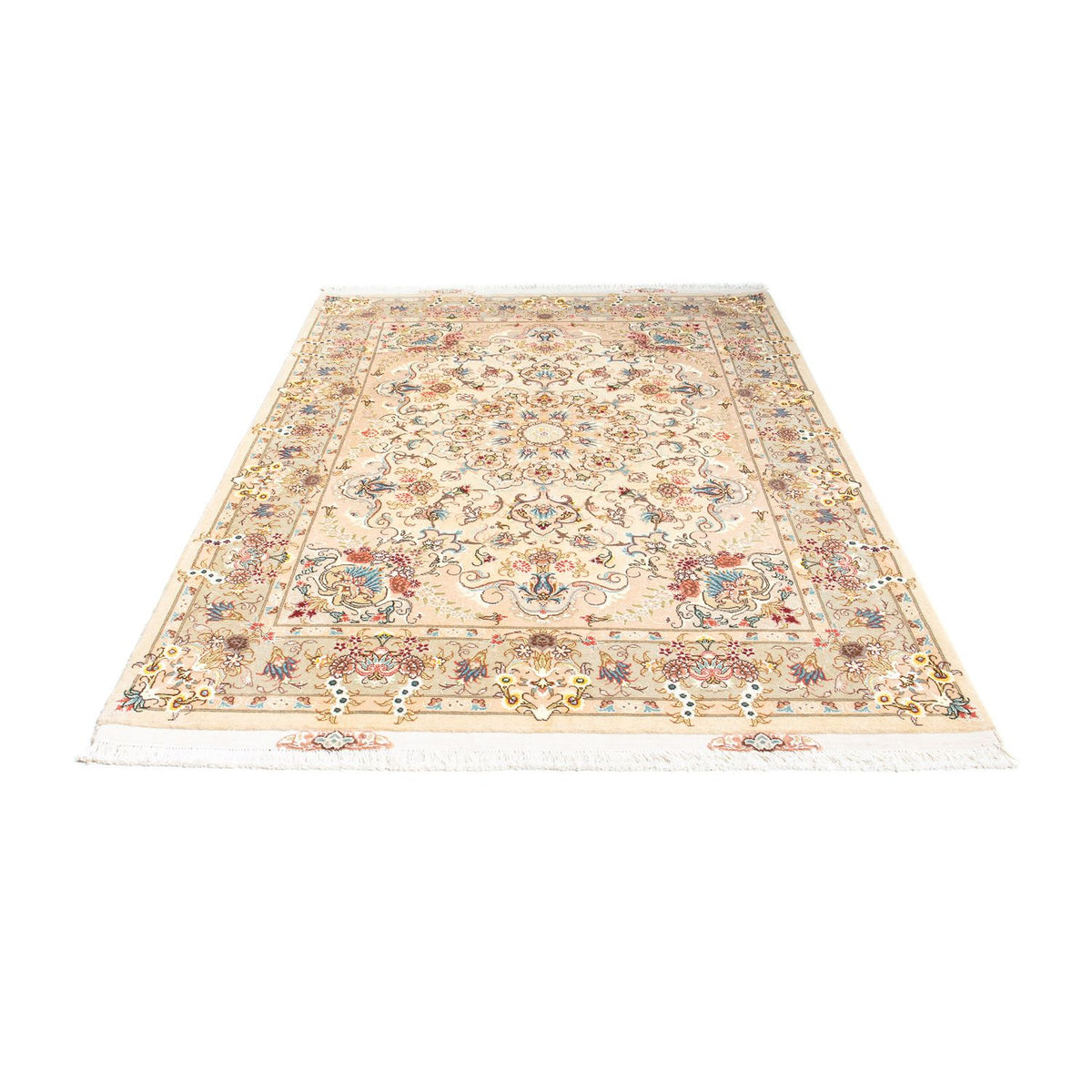Perzisch tapijt - Tabriz - Royal - 210 x 150 cm - beige