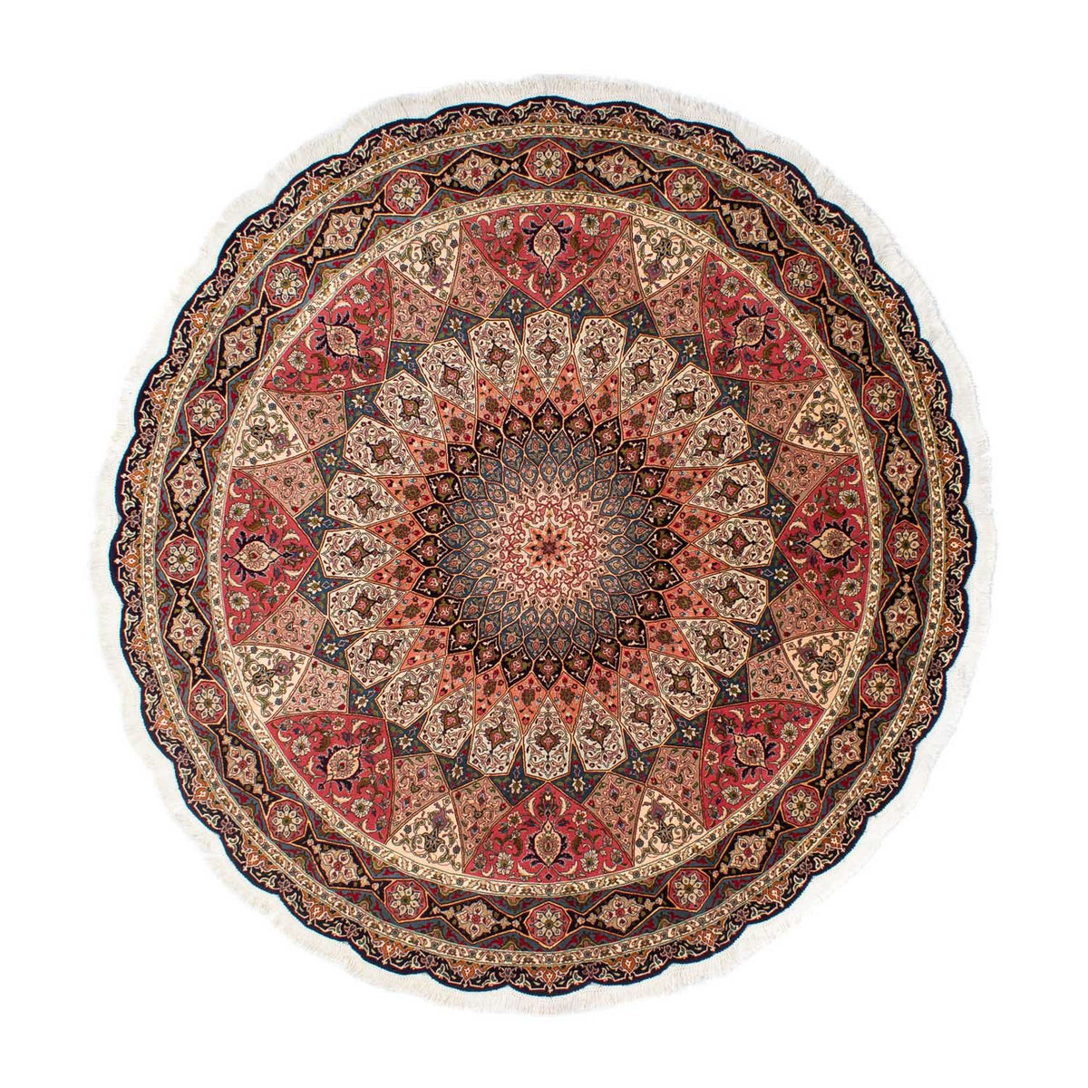 Perzisch tapijt - Tabriz - Royal rond  - 250 x 250 cm - veelkleurig