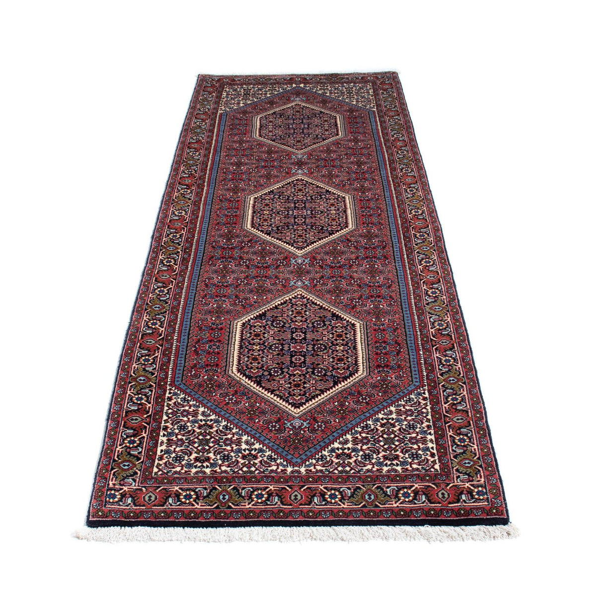 Loper Perzisch tapijt - Bijar - 245 x 74 cm - licht rood