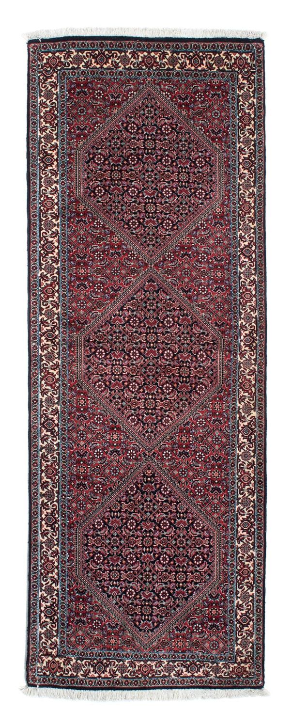 Loper Perzisch tapijt - Bijar - 212 x 74 cm - donkerrood