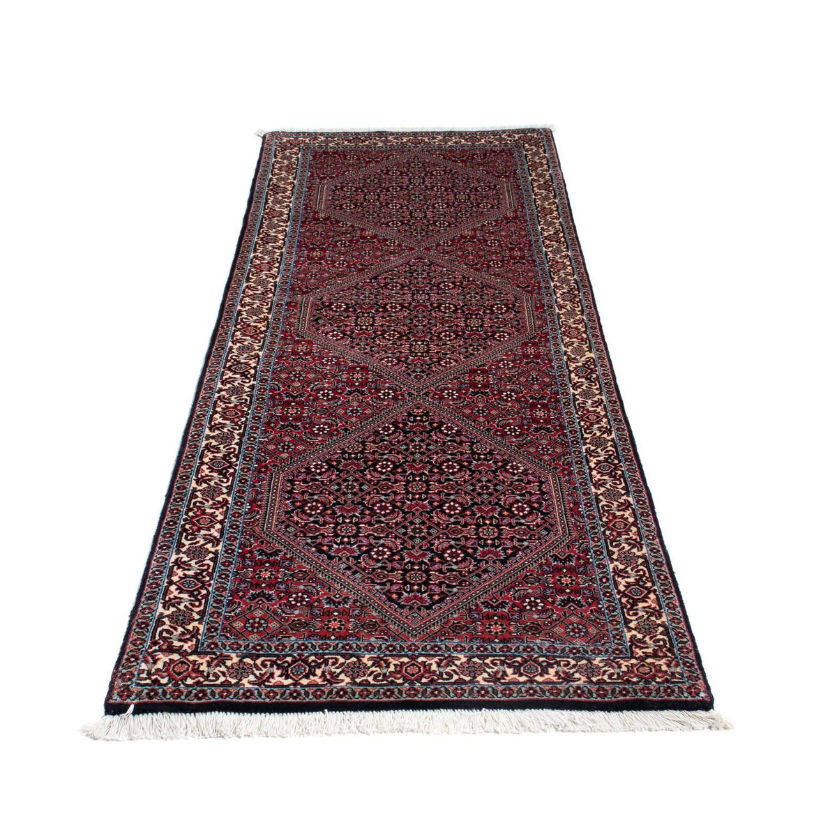 Loper Perzisch tapijt - Bijar - 212 x 74 cm - donkerrood