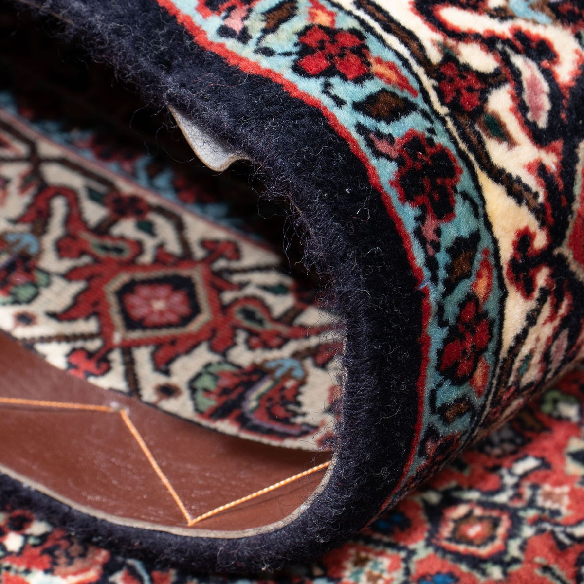 Loper Perzisch tapijt - Bijar - 296 x 82 cm - donkerblauw