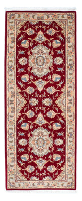 Loper Perzisch tapijt - Tabriz - Royal - 213 x 83 cm - donkerrood