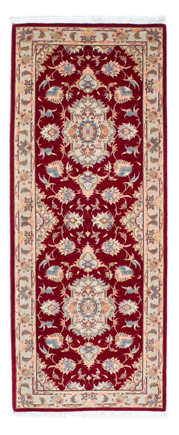 Loper Perzisch tapijt - Tabriz - Royal - 213 x 83 cm - donkerrood