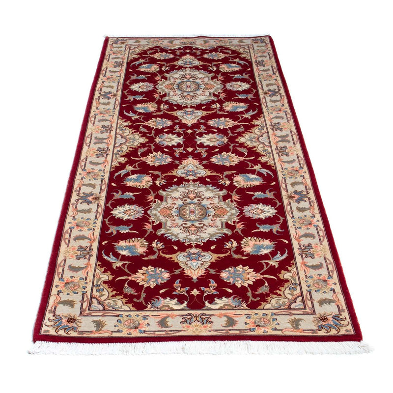 Loper Perzisch tapijt - Tabriz - Royal - 213 x 83 cm - donkerrood