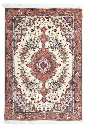 Perzisch tapijt - Tabriz - Royal - 90 x 60 cm - beige