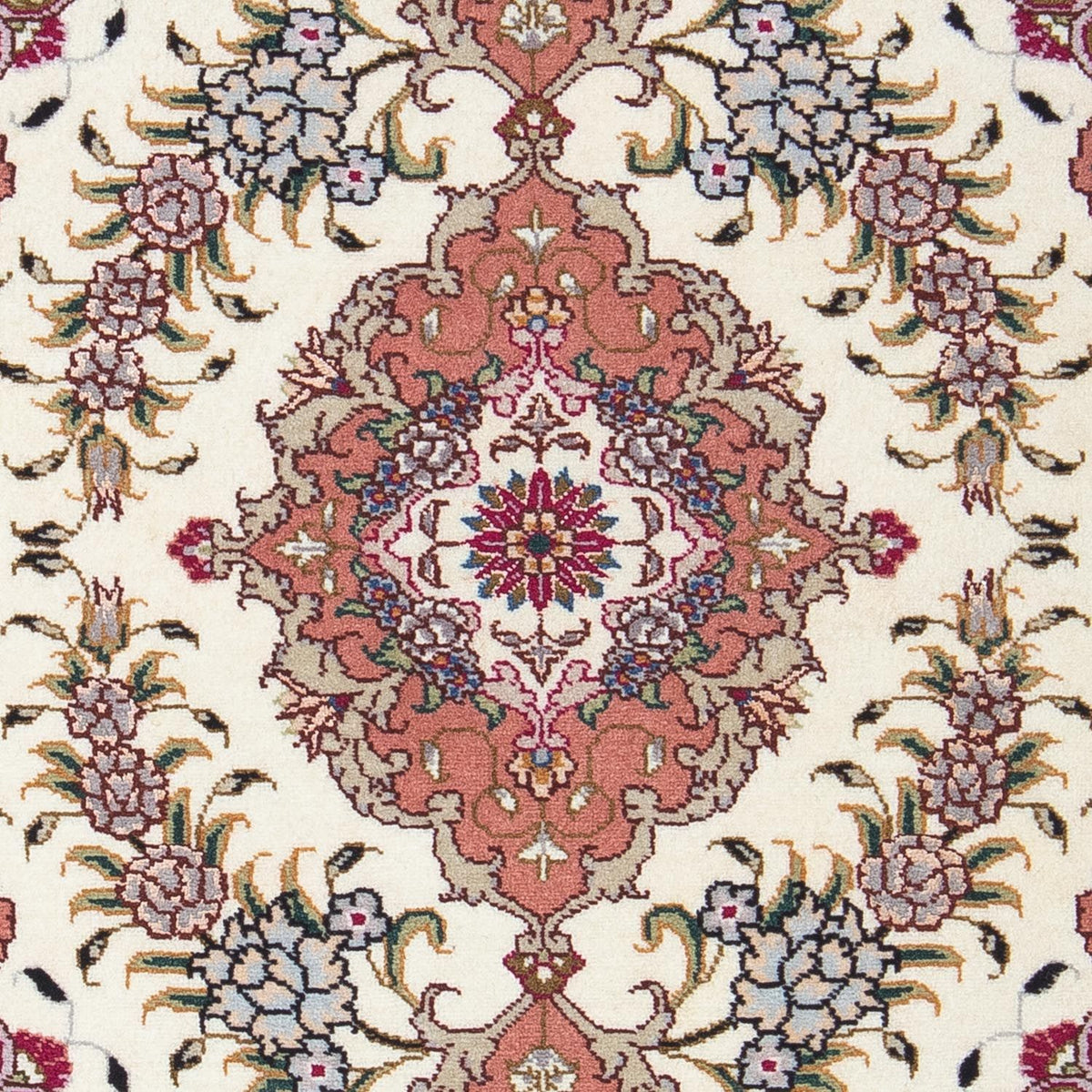 Perzisch tapijt - Tabriz - Royal - 90 x 60 cm - beige