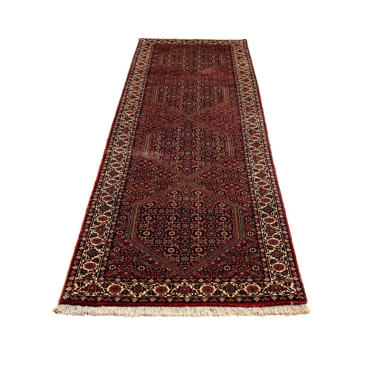 Loper Perzisch tapijt - Bijar - 292 x 84 cm - donkerrood