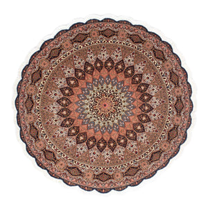 Perzisch tapijt - Tabriz - Royal rond  - 150 x 150 cm - bruin