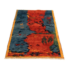 Gabbeh tapijt - Perzisch - 126 x 69 cm - rood