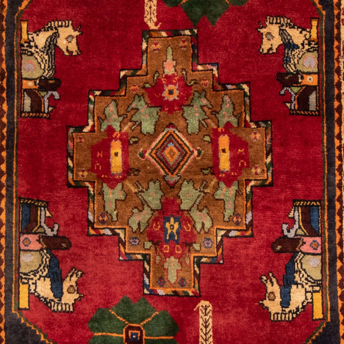 Perzisch Tapijt - Nomadisch - 188 x 108 cm - rood