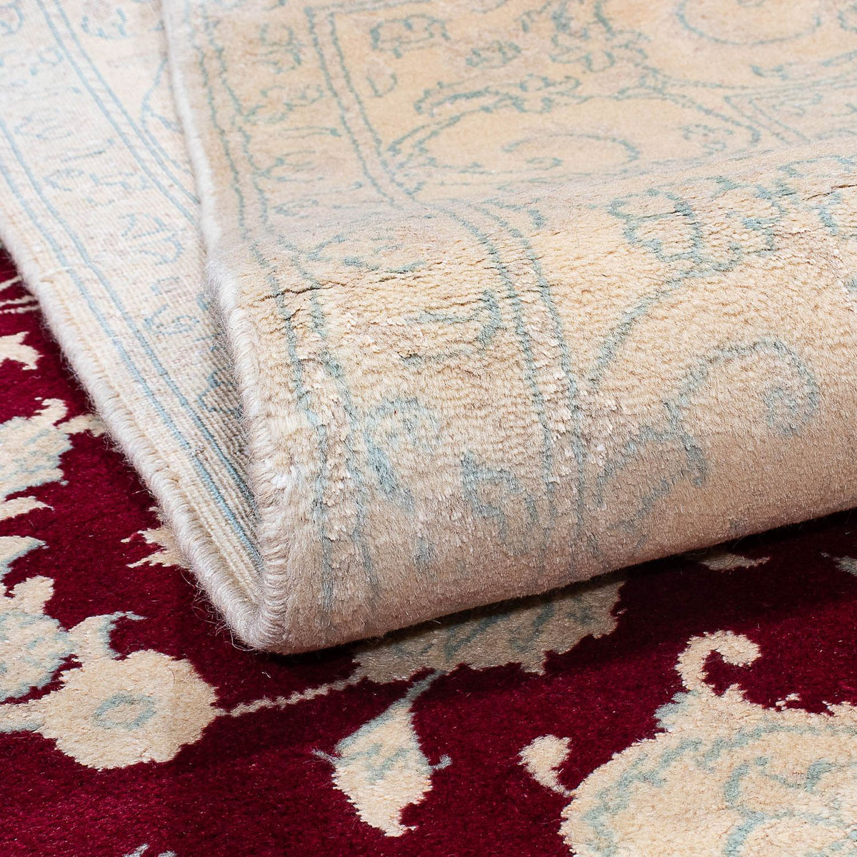 Perzisch tapijt - Nain - 288 x 194 cm - donkerrood