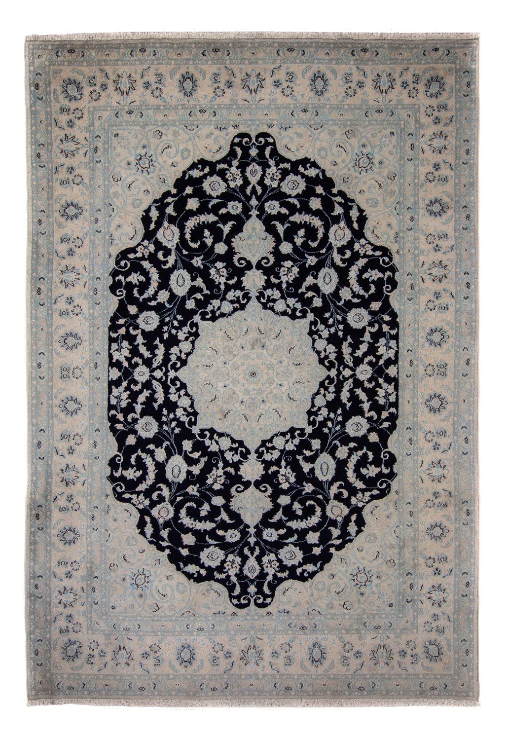 Perzisch tapijt - Nain - 352 x 253 cm - donkerblauw
