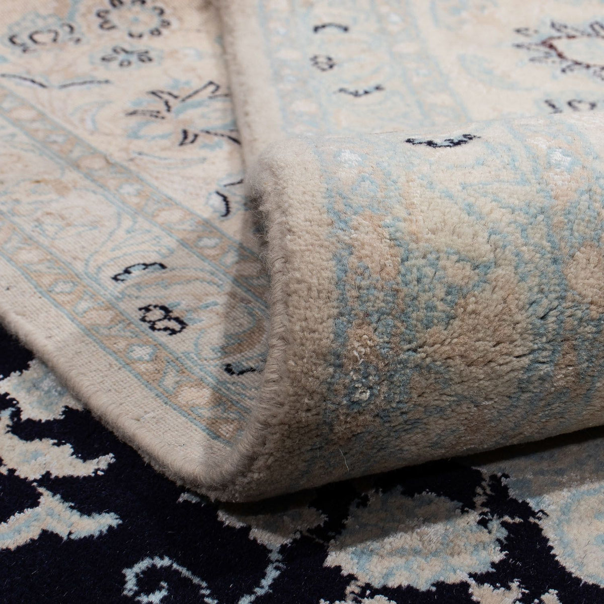 Perzisch tapijt - Nain - 352 x 253 cm - donkerblauw