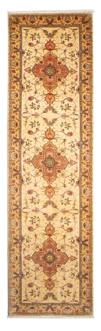 Loper Perzisch tapijt - Tabriz - Royal - 314 x 80 cm - lichtbruin