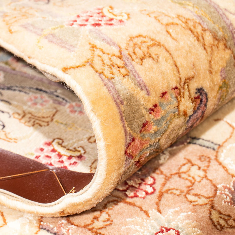 Loper Perzisch tapijt - Tabriz - Royal - 314 x 80 cm - lichtbruin