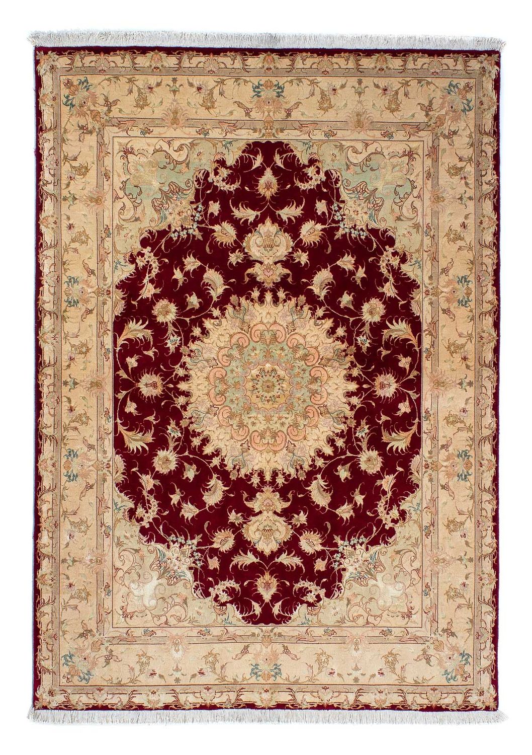 Perzisch tapijt - Tabriz - Royal - 200 x 153 cm - donkerrood