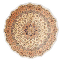 Perzisch tapijt - Tabriz - Royal rond  - 195 x 195 cm - beige