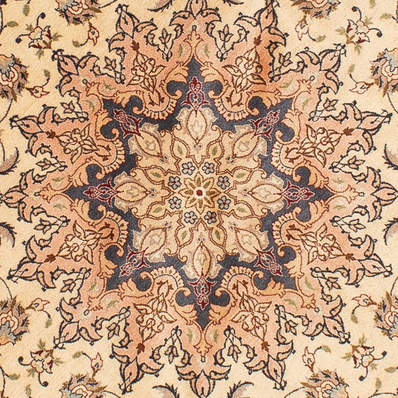 Perzisch tapijt - Tabriz - Royal rond  - 195 x 195 cm - beige