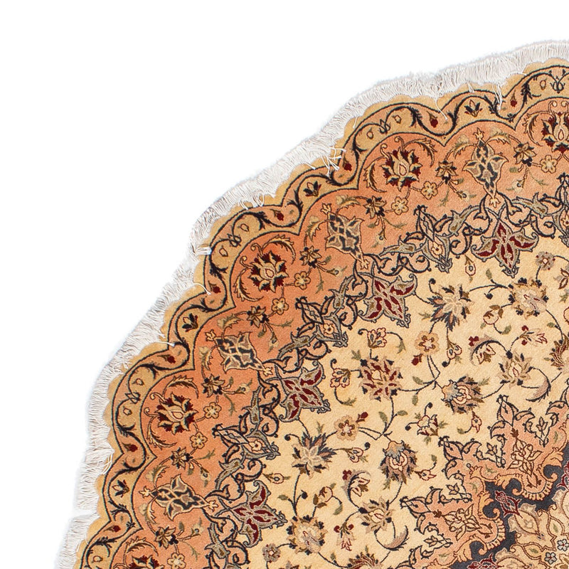 Perzisch tapijt - Tabriz - Royal rond  - 195 x 195 cm - beige