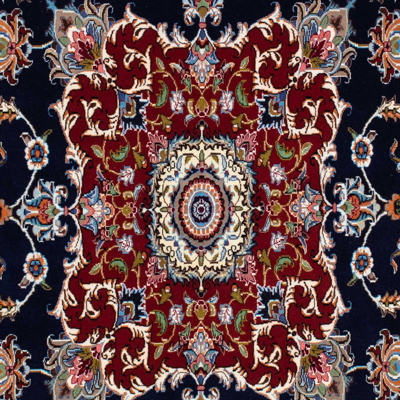 Perzisch tapijt - Ghom - 198 x 142 cm - donkerblauw