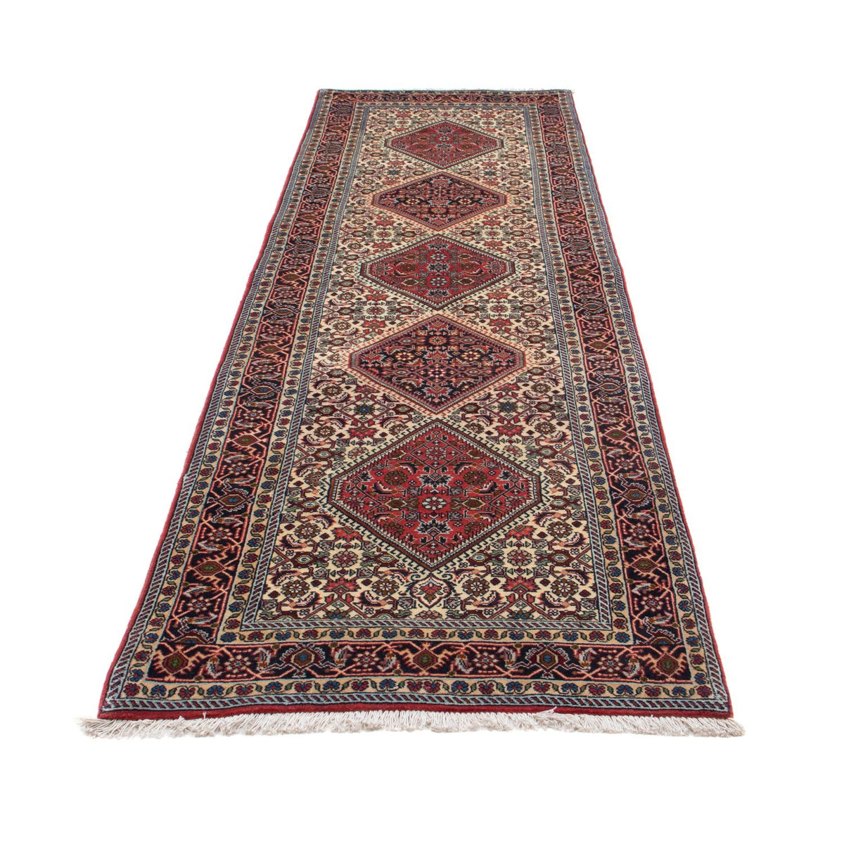 Loper Perzisch tapijt - Bijar - 300 x 83 cm - veelkleurig