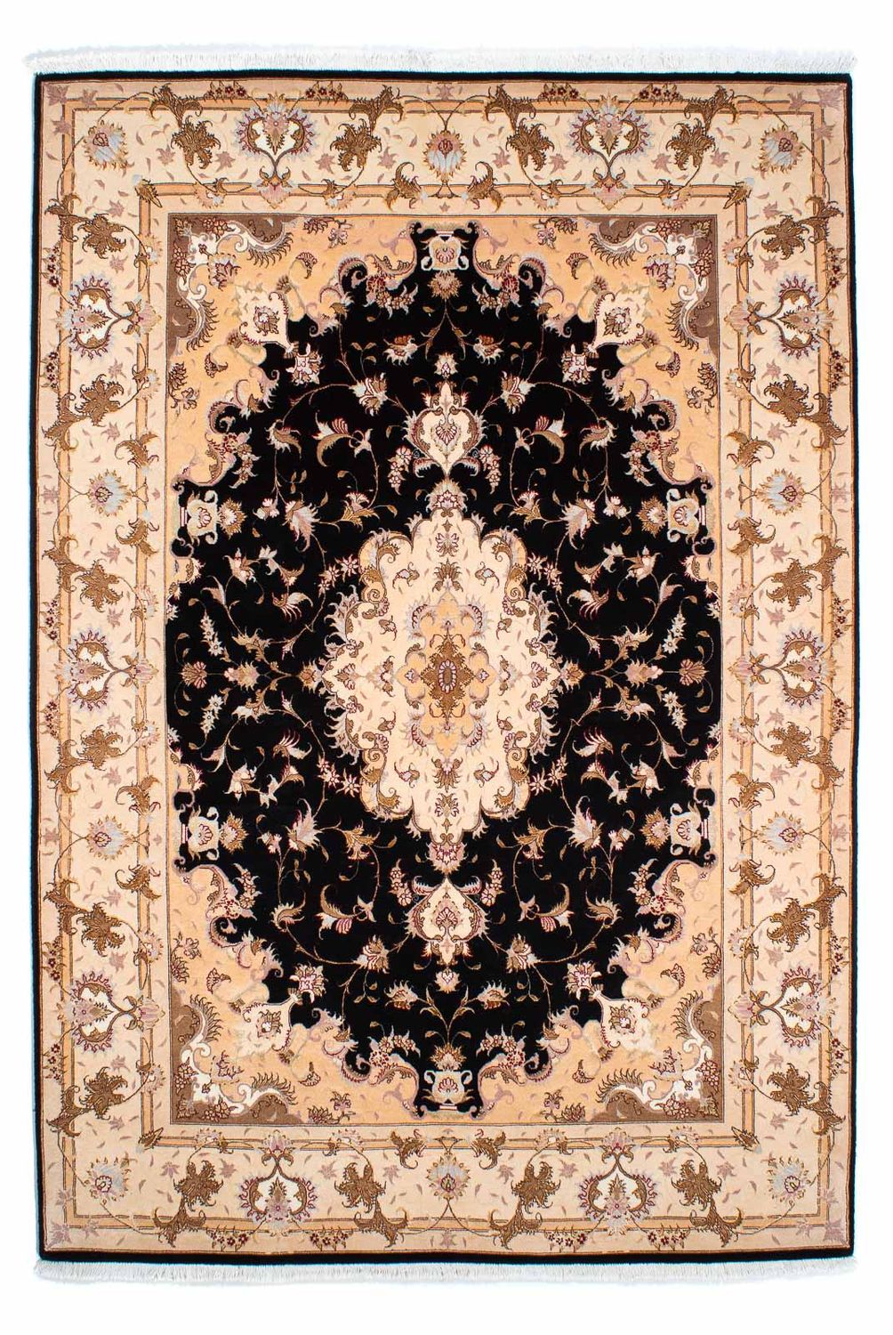Perzisch tapijt - Tabriz - Royal - 242 x 163 cm - donkerblauw