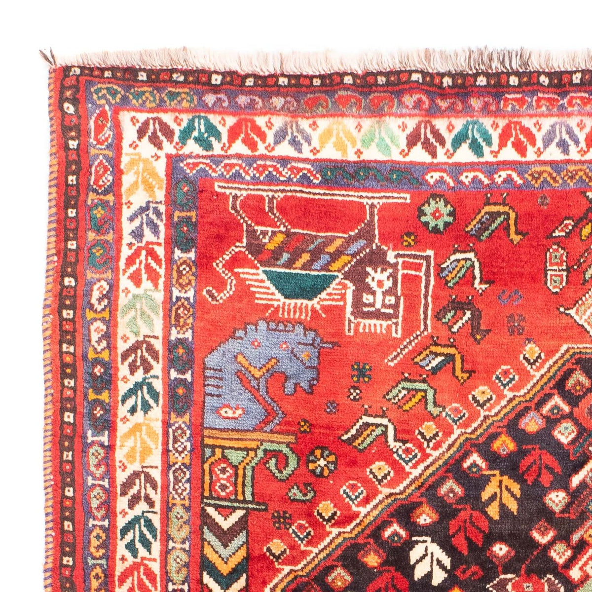 Perzisch Tapijt - Nomadisch - 153 x 120 cm - rood