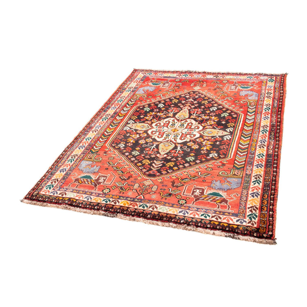 Perzisch Tapijt - Nomadisch - 153 x 120 cm - rood