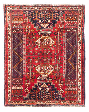 Perzisch Tapijt - Nomadisch - 135 x 107 cm - donkerrood