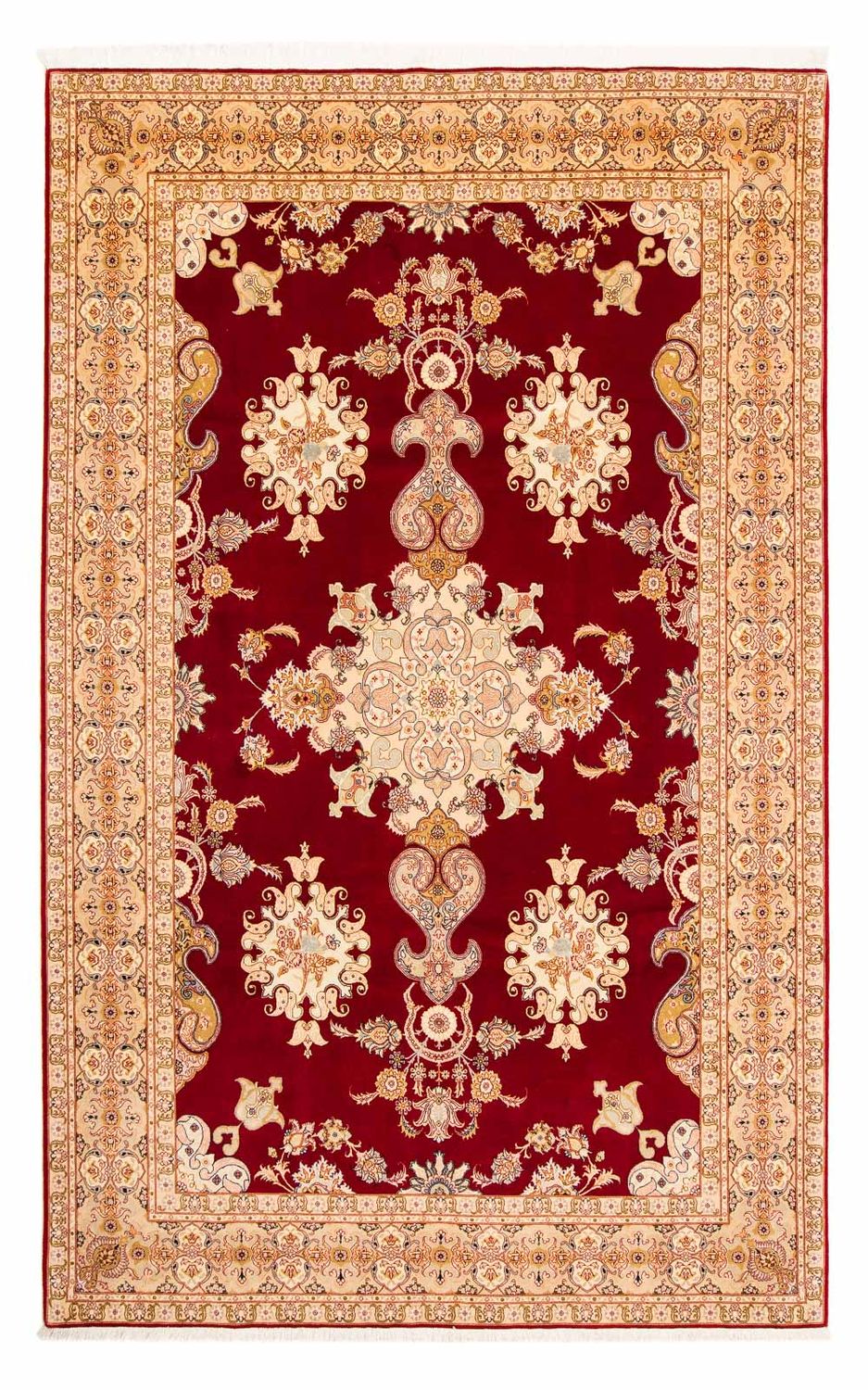 Perzisch tapijt - Tabriz - Royal - 312 x 200 cm - donkerrood