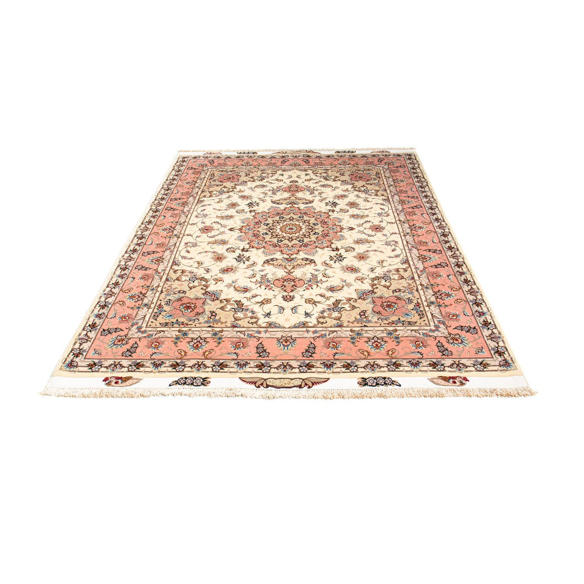 Perzisch tapijt - Tabriz - Royal - 210 x 150 cm - beige