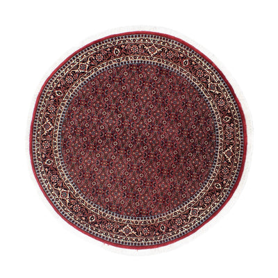Perzisch tapijt - Bijar rond  - 160 x 160 cm - donkerrood