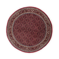 Perzisch tapijt - Bijar rond  - 160 x 160 cm - donkerrood