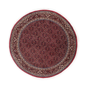 Perzisch tapijt - Bijar rond  - 160 x 160 cm - donkerrood