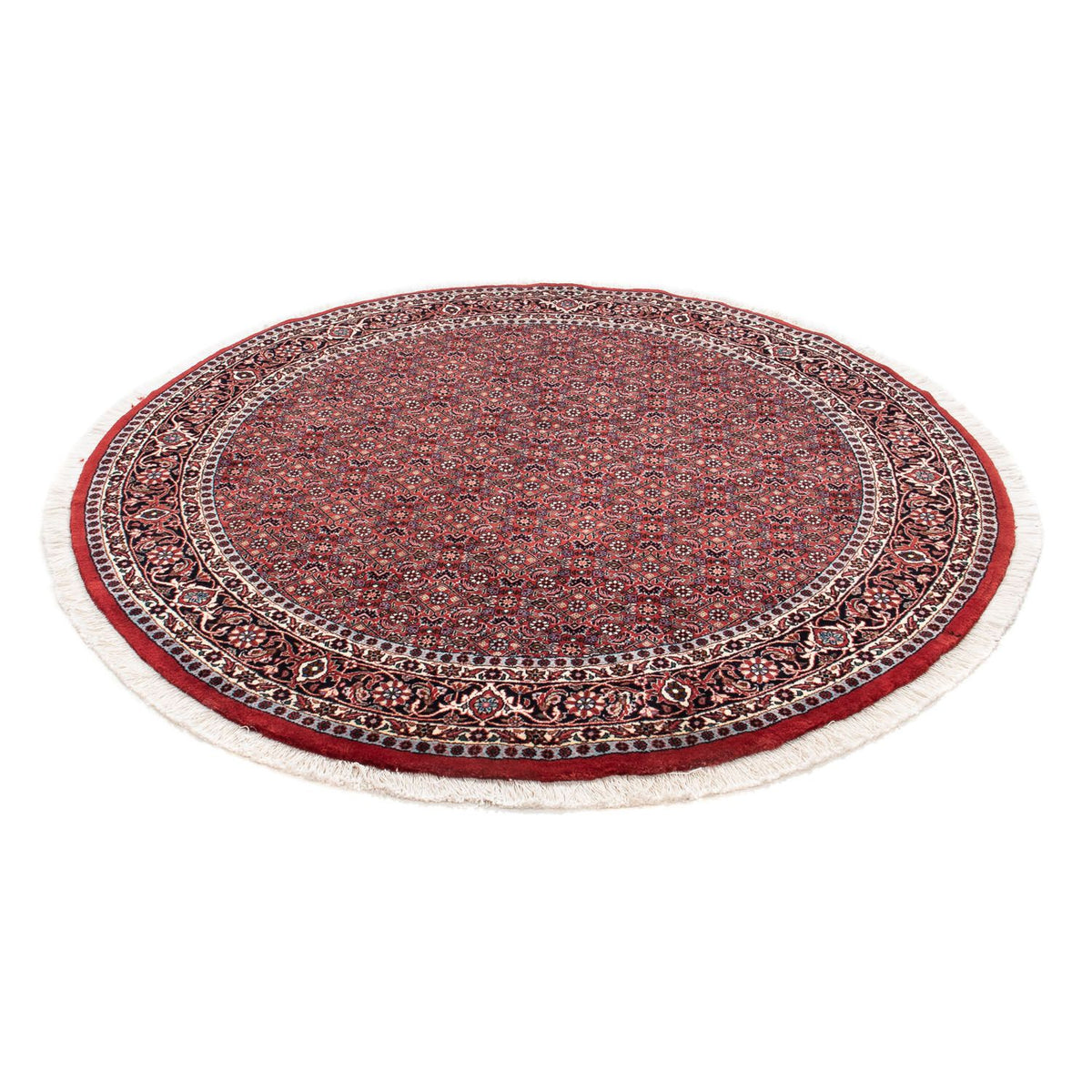 Perzisch tapijt - Bijar rond  - 160 x 160 cm - donkerrood