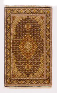 Perzisch tapijt - Tabriz - 152 x 100 cm - donkerrood