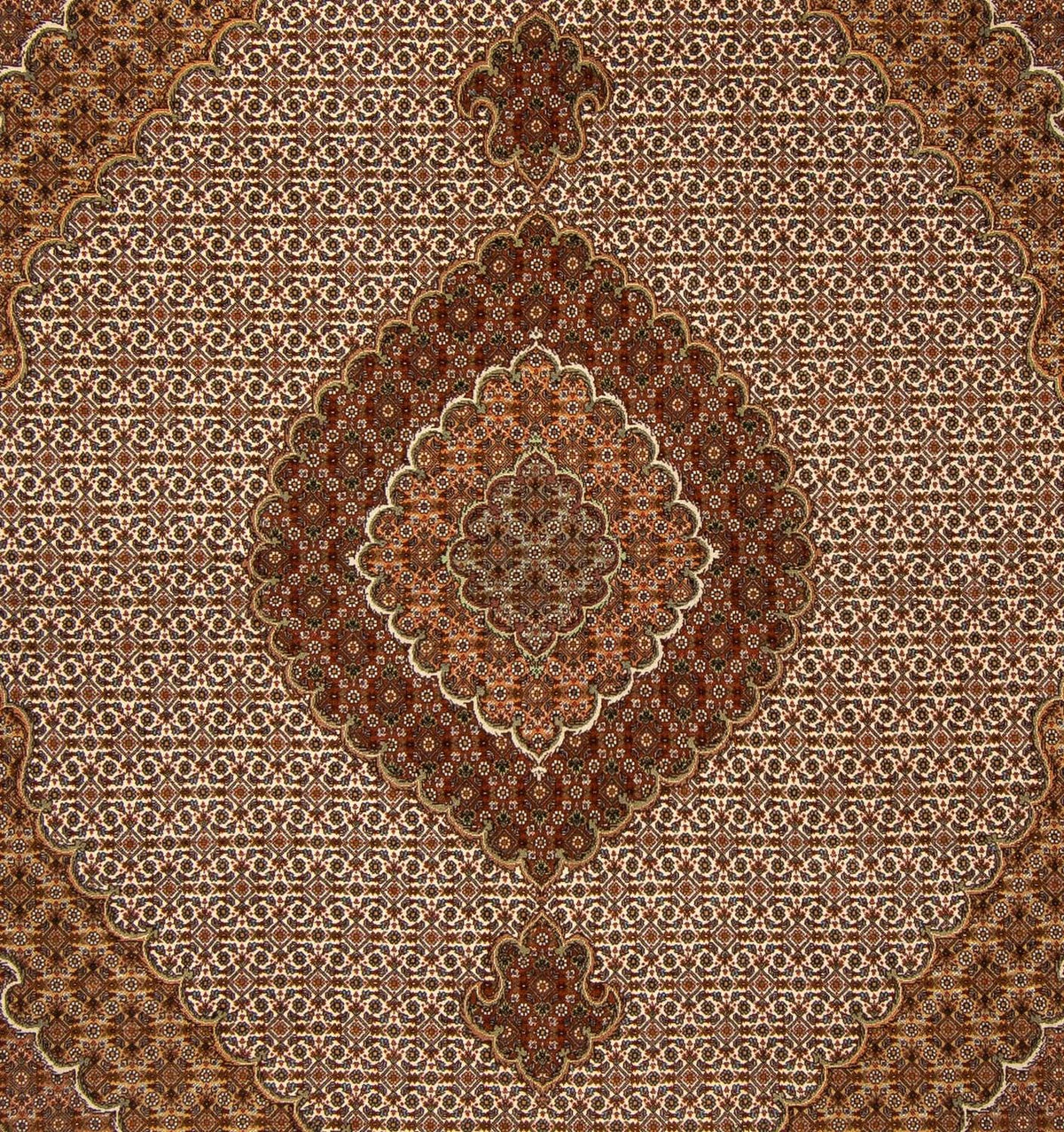 Perzisch tapijt - Tabriz - 254 x 205 cm - bruin