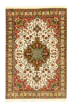 Perzisch tapijt - Tabriz - Royal - 150 x 104 cm - beige